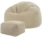 icon Sitzsack, Beige, Kunststoff, 240 L, 1-Sitzer, Rund, 85x50x85 cm, Hergestellt in