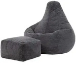 icon Sitzsack, Dunkelgrau, Textil, 200 L, 1-Sitzer, Freiform, 82x76x82 cm,