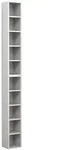 Mid.you Cd-Regal Megosa, Wei&szlig;, Holzwerkstoff, 8 F&auml;cher, 40x94x17 cm, Wohnzimmer,