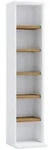 Mid.you Cd-Regal Elementa, Wei&szlig;, Honigeiche, Holzwerkstoff, 5 F&auml;cher, 21x92x20 cm,