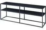 [en.casa] Fernsehtisch, Schwarz, Metall, 2 F&auml;cher, 30x46x120 cm, Wohnzimmer,