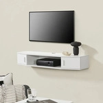 [en.casa] Tv-Wandregal, Wei&szlig;, Holzwerkstoff, 110x17.5x30 cm, Wohnzimmer,...