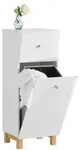 SoBuy W&auml;scheschrank, Wei&szlig;, Holzwerkstoff, 34x90x30 cm, Badezimmer,