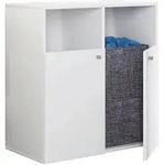 Mid.you W&auml;scheschrank Klidas, Wei&szlig;, Holzwerkstoff, 80x74x39 cm, Waschk&uuml;che,