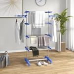 Homcom W&auml;schest&auml;nder, Blau, Kunststoff, 55x172x142 cm, Garderobe,