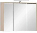 Mid.you Spiegelschrank Schildmeyer Elba, Eiche, Glas, 6 F&auml;cher, 74.5x64x16 cm, Made