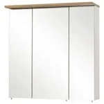 Stylife Spiegelschrank Jelda, Wei&szlig;, Eiche, Metall, 6 F&auml;cher, 70.4x72.3x23.7 cm,