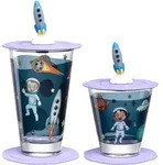 Leonardo Living Kinderbecher, Blau, Glas, Essen & Trinken, Gl&auml;ser, Kindergl&auml;ser