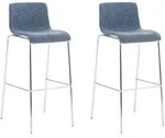 CLP Barhocker, Blau, Metall, 43x100x48 cm, Esszimmer, Barm&ouml;bel, Barhocker
