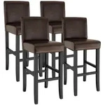 tectake Barhocker, Braun, Leder, 40x107x41 cm, Esszimmer, Barm&ouml;bel, Barhocker