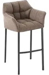 CLP Barhocker, Dunkelbraun, Schwarz, Metall, 64x110x48 cm, Esszimmer, Barm&ouml;bel,