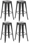 CLP Barhocker, Schwarz, Metall, 43x76x43 cm, Esszimmer, Barm&ouml;bel, Barhocker