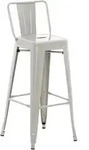 CLP Barhocker, Silber, Metall, 44x96x43 cm, Esszimmer, Barm&ouml;bel, Barhocker