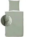 Bettw&auml;sche, Olivgr&uuml;n, Textil, Uni, 135x200 cm, Oeko-Tex&reg; Standard 100,