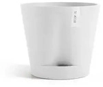 Ecopots Blumentopf, Wei&szlig;, Kunststoff, Beton Optik, Rund, 35.7 cm, Dekoration, Blumen