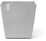 Ecopots Blumentopf, Hellgrau, Kunststoff, Beton Optik, Quadratisch, 49.5 cm,