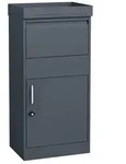 Paketbox Piet, Anthrazit, Metall, 66 L, 50x105x37 cm, 2 Schl&uuml;ssel, Gartenzubeh&ouml;r,