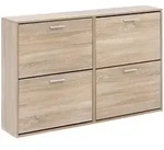 Mid.you Schuhkipper, Sonoma Eiche, Holzwerkstoff, 4 F&auml;cher, 120x81x24 cm, Garderobe,