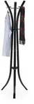 Relaxdays Garderobenst&auml;nder, Schwarz, Metall, 55x175x55 cm, Garderobe,
