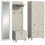 Mid.you Garderobe, Holzwerkstoff, 4-teilig, 215x190x35 cm, FSC Mix, Garderobe,