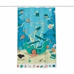 Spirella Duschvorhang Pirates, Mehrfarbig, Textil, Kinder, 180x200 cm,