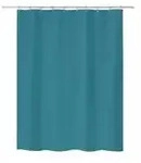 Spirella Duschvorhang Primo, Blau, Textil, Uni, 180x200 cm, antibakteriell,
