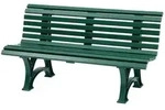 Proregal Gartenbank, Gr&uuml;n, Kunststoff, 150x80x64 cm, Gartenm&ouml;bel, Gartenb&auml;nke