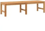 vidaXL Gartenbank, Braun, Holz, 3-Sitzer, Rechteckig, 150x45x40 cm, Gartenm&ouml;bel,