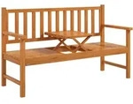 Outsunny Gartenbank, Braun, Holz, 56x91x153 cm, Gartenm&ouml;bel, Gartenb&auml;nke