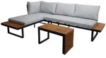 MCW Garten, Braun, Hellgrau, Holz, Loungem&ouml;bel, Gartenlounge-Sets