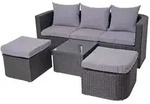 MCW Lounge-Set, Anthrazit, Hellgrau, Holz, Loungem&ouml;bel, Gartenlounge-Sets