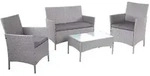 MCW Poly-Rattan, Grau, Anthrazit, Kunststoff, Gartenm&ouml;bel, Gartenm&ouml;bel-Sets