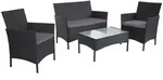 MCW Poly-Rattan, Anthrazit, Kunststoff, Gartenm&ouml;bel, Gartenm&ouml;bel-Sets