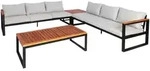 MCW Garten-Garnitur, Braun, Hellgrau, Holz, Loungem&ouml;bel, Gartenlounge-Sets