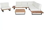 MCW Garten-Garnitur, Schwarz, Braun, Wei&szlig;, Holz, Loungem&ouml;bel,...