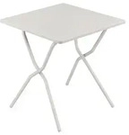 Lafuma Mobilier Gartenklapptisch, Beige, Metall, rechteckig, Rundrohr, X-Form,