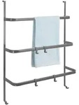 bremermann T&uuml;r-H&auml;ngeregal,, Grau, Metall, 65x86x17 cm, Badaccessoires,