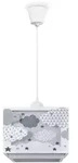 Paco Home Pendelleuchte, Grau, Kunststoff, 24x24.9x24 cm, Lampen & Leuchten,