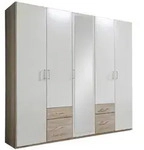 Mid.you Dreht&uuml;renschrank Wimex Freiburg, Wei&szlig;, Eiche, Glas, Holzwerkstoff, 3