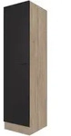 FlexWell Geschirrschrank, Schwarz, Eiche, Holzwerkstoff, 3 F&auml;cher, 50x200x57 cm,