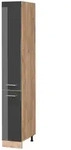 Vicco Apothekerschrank, Schwarz Hochglanz, Honigeiche, Holzwerkstoff, 5...