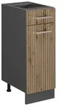 Vicco K&uuml;chenunterschrank, Eiche Artisan, Anthrazit, Holzwerkstoff, 1 F&auml;cher, 1