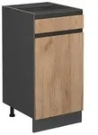Vicco K&uuml;chenunterschrank, Honigeiche, Anthrazit, Holzwerkstoff, 1 F&auml;cher, 1