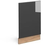 Vicco Frontblende, Schwarz Hochglanz, Honigeiche, Holzwerkstoff, Rechteckig,