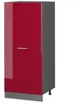 Vicco Vorratsschrank, Rot, Anthrazit, Holzwerkstoff, 2 F&auml;cher, 1 Schubladen,