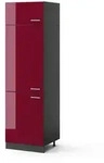Vicco K&uuml;hlumbauschrank, Rot, Anthrazit, Holzwerkstoff, 1 F&auml;cher, Rechteckig,