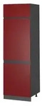 Vicco K&uuml;hlumbauschrank, Rot, Anthrazit, Holzwerkstoff, 1 F&auml;cher, Rechteckig,