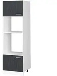Vicco Mikrowellenschrank, Schwarz, Wei&szlig;, Holzwerkstoff, 1 F&auml;cher, Rechteckig,