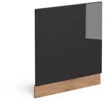 Vicco Frontblende, Schwarz Hochglanz, Honigeiche, Holzwerkstoff, Rechteckig,