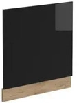 Vicco Frontblende, Schwarz Hochglanz, Honigeiche, Holzwerkstoff, Rechteckig,